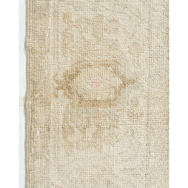 Tan Vintage Circa 1940 Turkish Oushak Area Rug 4ft 7in X 7ft For Sale - Image 8 of 17