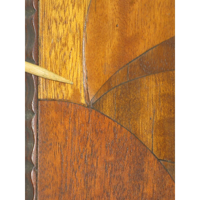 Mid 20th Century Rare Art Deco, Circle Marquetry Wooden Tray Mod Era, Mid Century Modern For Sale - Image 17 of 18