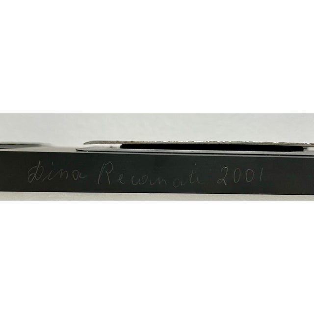 Abstract Expressionism Dina Recanati, Israeli Abstract Expressionist Dina Recanati Cosmos Painting, Sculpture in Metal, 2001 For Sale - Image 3 of 5