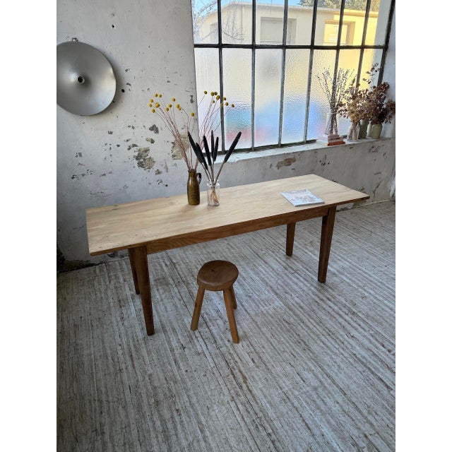 Pine and Oak Farmhouse Table, 1950s For Sale - Image 16 of 18