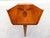 Brown Mid Century Modern Lane Altavista Walnut Hexagon 3 Leg Side Table W/ Inlay For Sale - Image 8 of 15