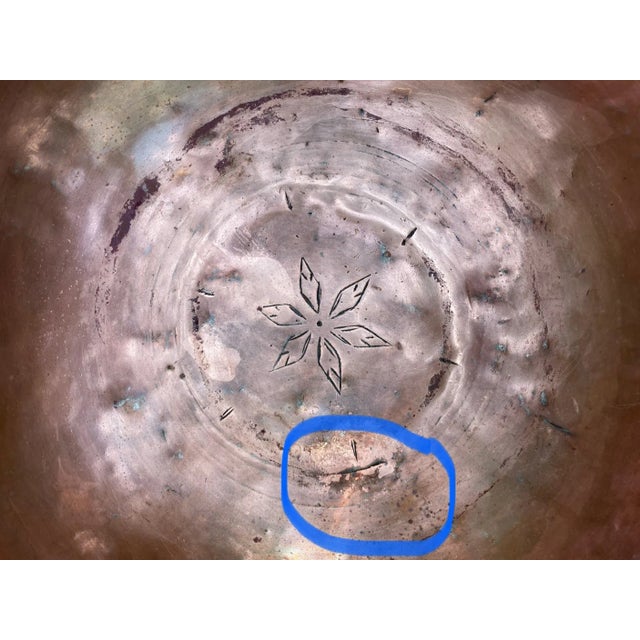 Copper Vintage Indian Hand-Made Copper Bowls, Set/3 For Sale - Image 8 of 8