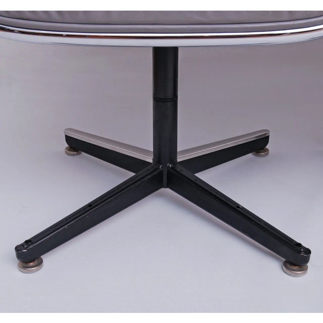 Animal Skin Executive Chairs by Charles Pollock for Knoll, 1960s, Set of 4 For Sale - Image 7 of 18