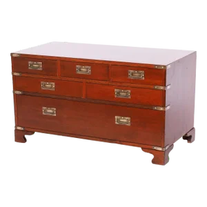 Antique British Colonial Campaign Chest of Drawers