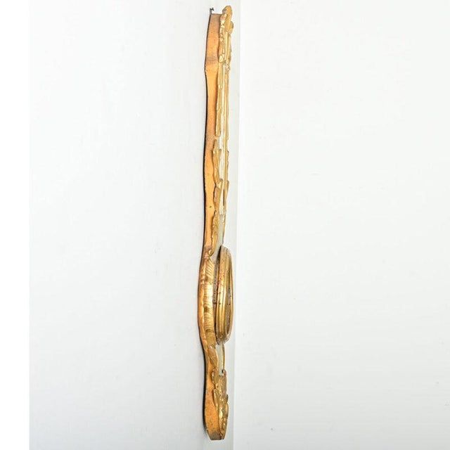 Gold French 19th Century Gilt & Painted Barometer For Sale - Image 8 of 10