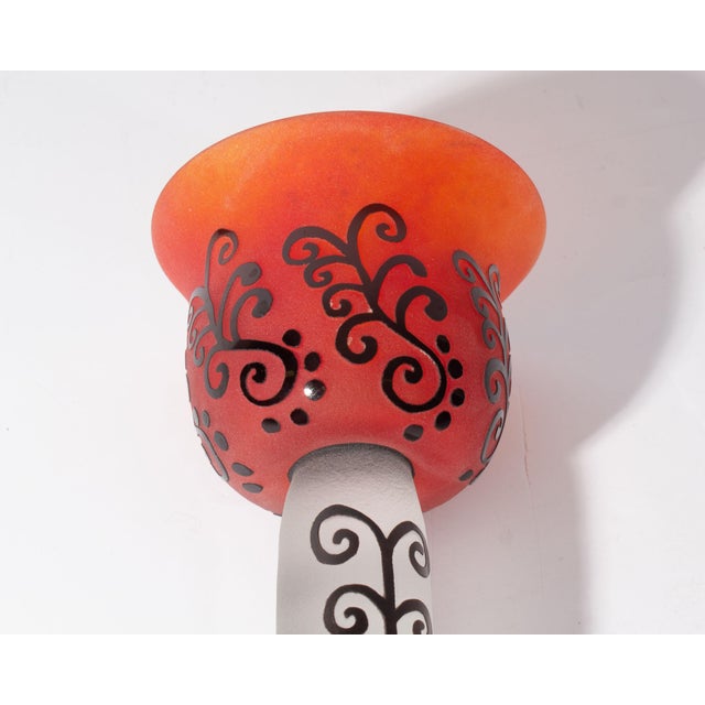 Late 20th Century Art Glass Flower Sculpture by Stephen Fellerman and Clair Raabe For Sale - Image 5 of 6