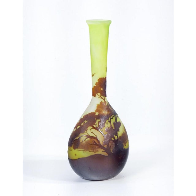 Glass vase signed émile gallé art nouveau. France, late 19th century origin france period late 19th century author émile...