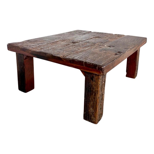 Mid-Century Modern Brutalist Driftwood Chunky Coffee Table For Sale