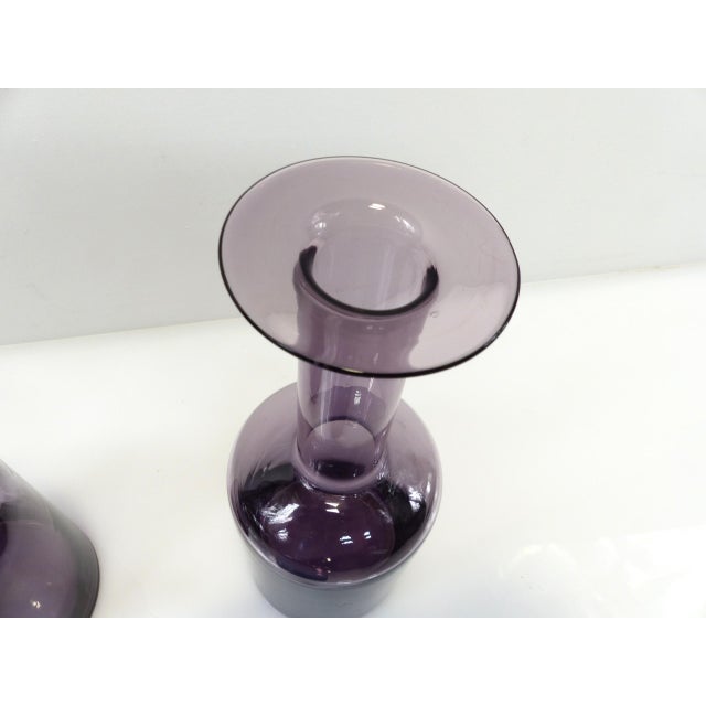 1960s Vintage Gulvvase Vases by Otto Brauer for Holmegaard, Denmark, 1960s, Set of 3 For Sale - Image 5 of 8