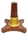 Vintage French Regency Style Mahogany & Gold Gilt Plume Table Pedestal Base (A) For Sale