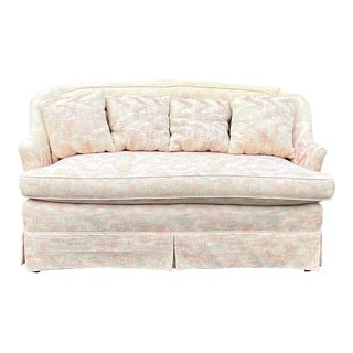 1960s Heritage Mid-Century Upholstered Chesterfield Tufted Settee For Sale
