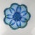 Large Murano glass bowl/trinket dish, flower shape, green-blue gradient, 1960 Dimensions: Diameter: 23 cm Height: 13 cm...