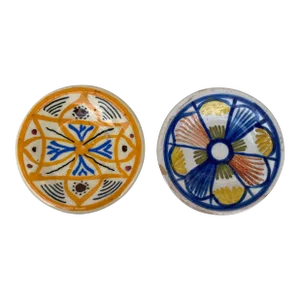 Butter Pats Henriot Quimper, Circa 1920-A Pair