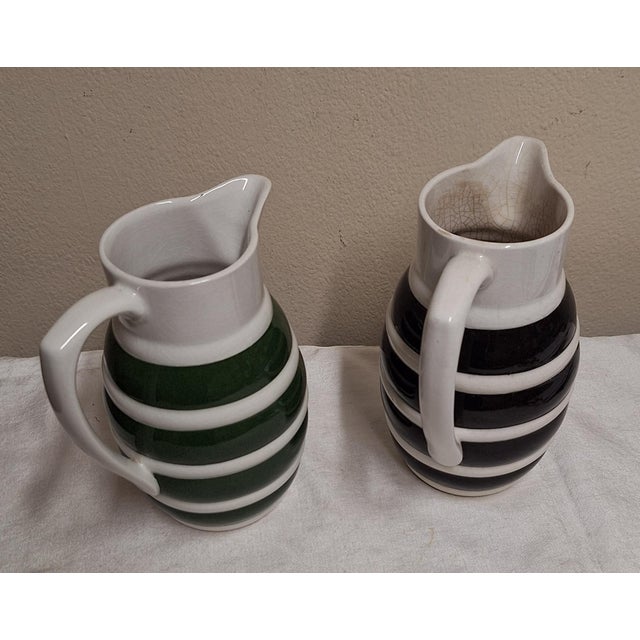 Vintage Art Deco Jugs by Carstens Gräfenroda, 1920s, Set of 2, in Good conditions. Designed 1920 to 1949 This piece has an...