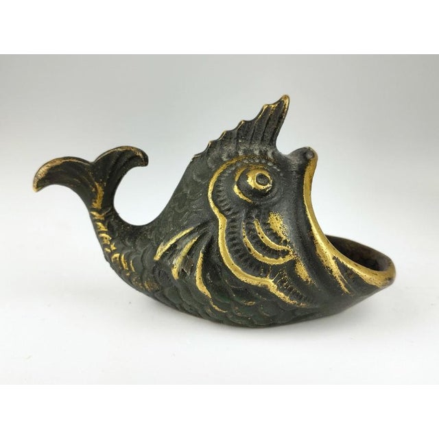 Mid-Century Modern Mid-Century Bronze Fish Ashtrays by Walter Bosse, 1950s, Set of 2 For Sale - Image 3 of 10