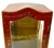 Late 19th Century Antique Tabletop Hand-Painted, Fabric-Lined Display Cabinet With Glass Shelves For Sale - Image 5 of 12
