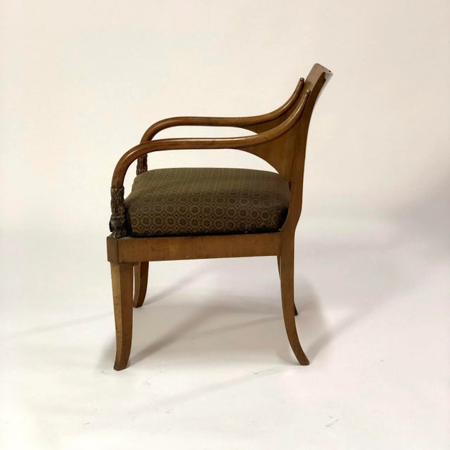 Karl Johan 19th Century Empire Karl Johan Style Mahogany Armchair For Sale - Image 4 of 9