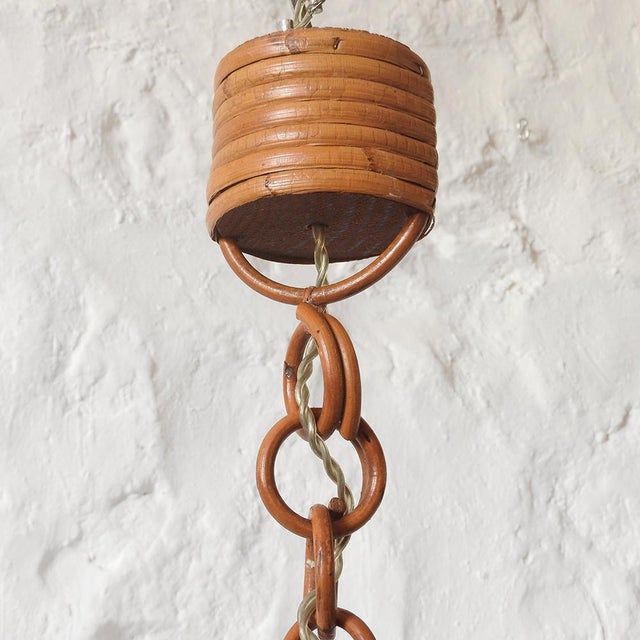 Wood Mid-Century Modern Pendant Lamp, 1960s For Sale - Image 7 of 14