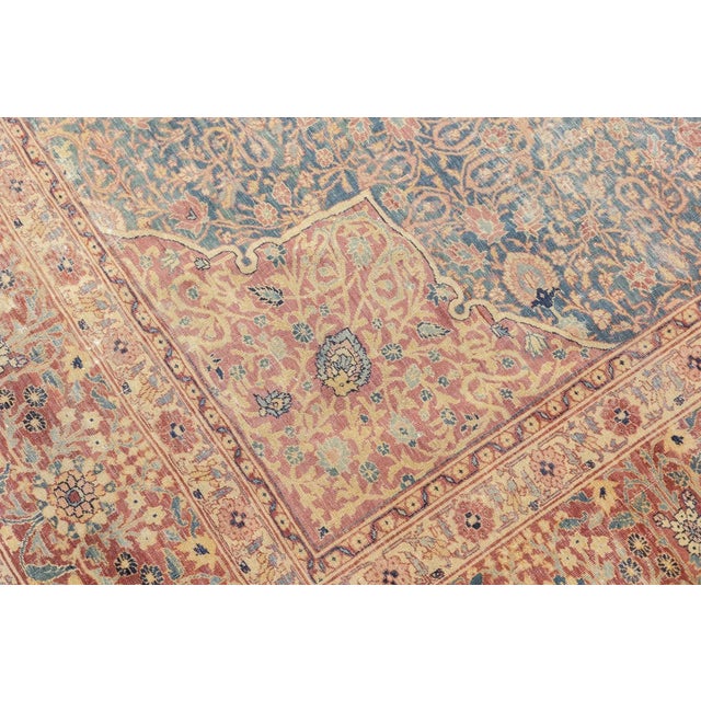 Antique Lavar Kerman Rug 7' x 7'8'' For Sale - Image 11 of 12