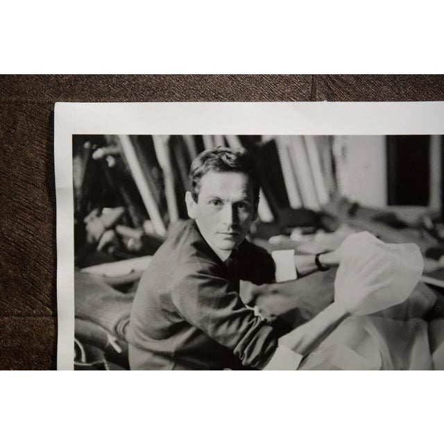 Portrait of Pierre Cardin. Signed and stamped on back (see photo) The artist’s dedication is on the bottom right. Yoshi...