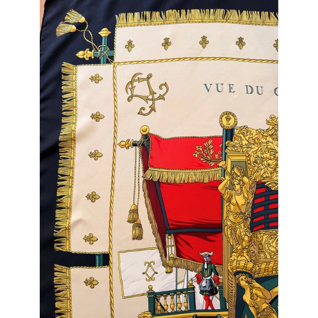Hermès La Réale Silk Scarf 1990 by Grygkar Hugo For Sale - Image 11 of 12
