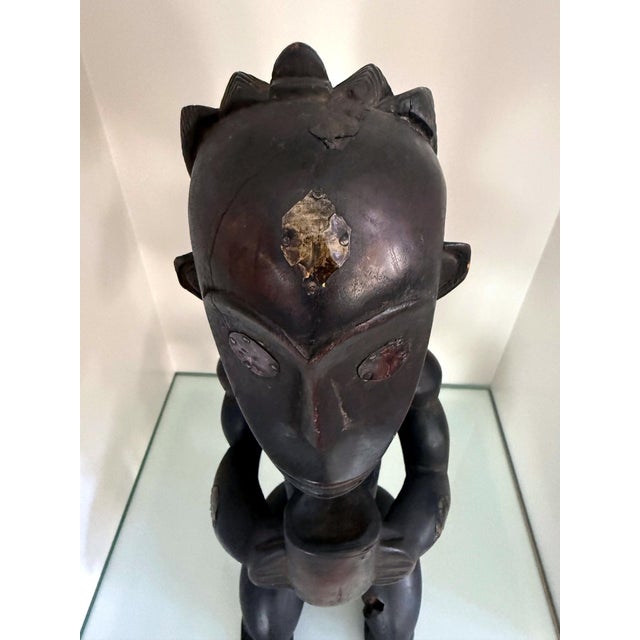 Tribal African Fang Reliquary Wood Figurative Statue Gabon For Sale - Image 3 of 16