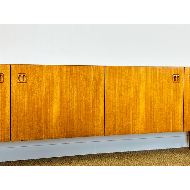 Scandinavian Teak Sideboard with Four Doors and Tapered Legs, 1960s For Sale - Image 12 of 18