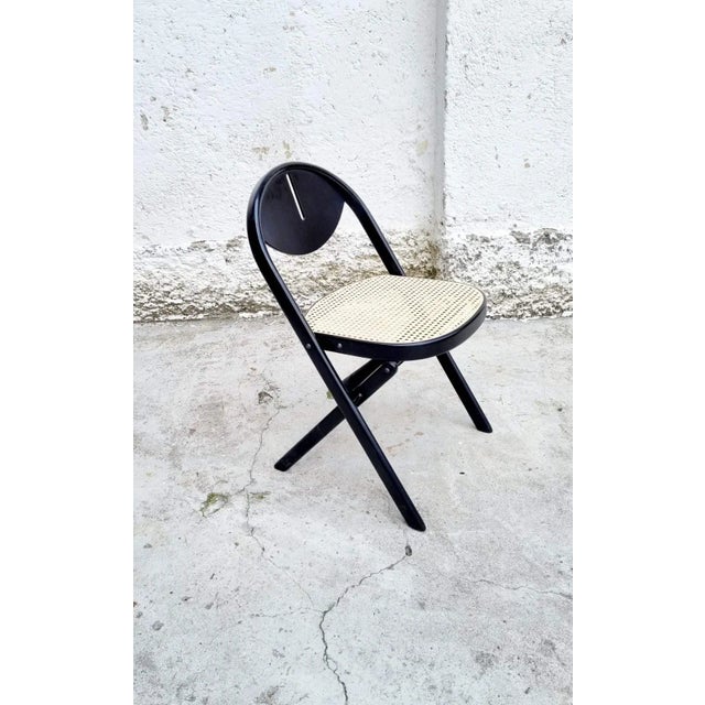 Mid-Century Folding Wooden Chair in the style of Achille Castiglioni, Italy, 1970s For Sale - Image 13 of 13