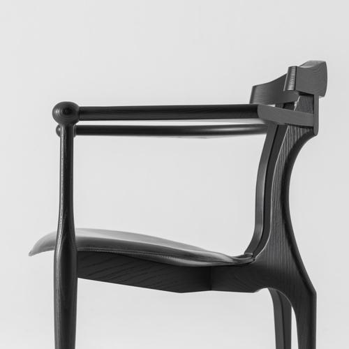 Mid-Century Modern Black Gaulino Spanish Easy Chairs by Oscar Tusquets, 2010, Set of 6 For Sale - Image 3 of 10
