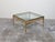 Italian Midcentury Gilt Bronze Coffee Table with Glass Top and Ring Motifs For Sale - Image 9 of 11