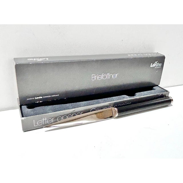 Metal 1980s Lerche Solingen Germany Stainless Steel Letter Opener With Original Box – Desk Accessory For Sale - Image 7 of 7