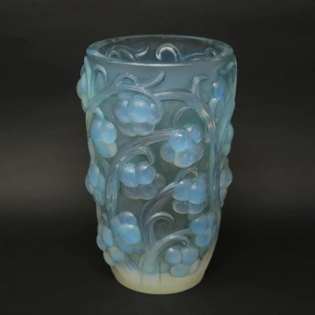 Rene Lalique Opalescent Glass 'Raisins' Vase For Sale - Image 11 of 11