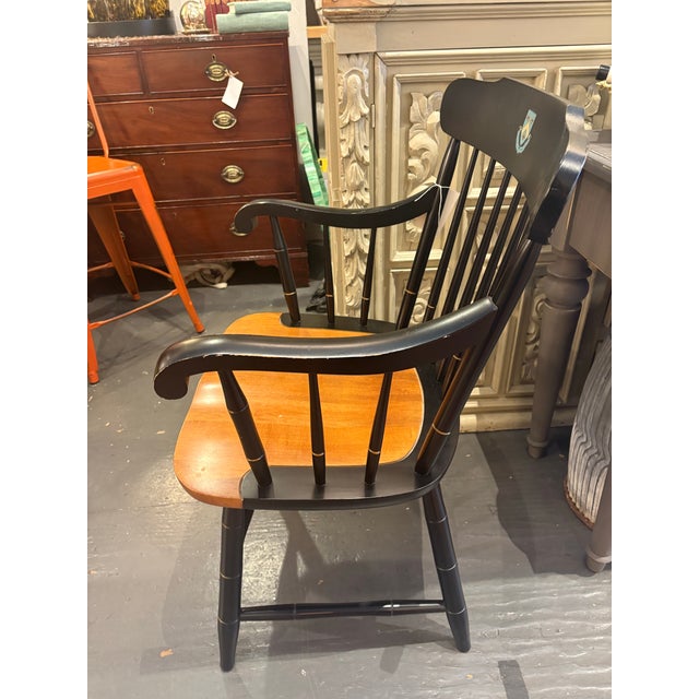 Mid-Century Modern Mid-Century Columbia Wooden Two-Toned Armchair For Sale - Image 3 of 10