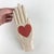Vintage FJJ Slimak Rose Kern Hand Heart Sculpture Folk Art 1991 Painted Wood For Sale In Baltimore - Image 6 of 7