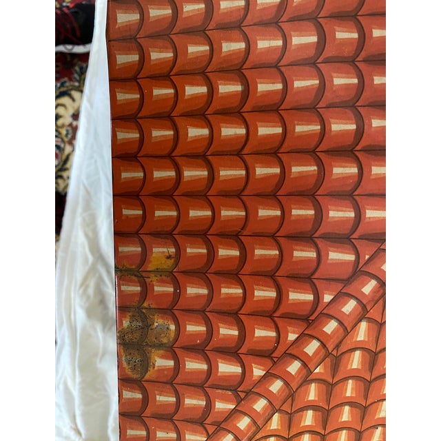 Vintage 1950's T. Cohn Tin Litho Metal Retro Two Story Dollhouse For Sale - Image 9 of 13