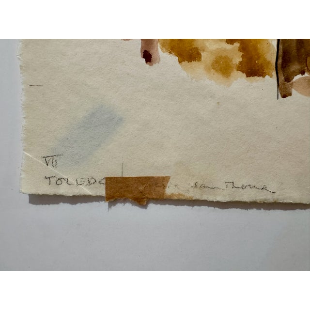 Henry Emil Salloch Original Watercolor on Paper Toledo, Spain. 1973. For Sale - Image 4 of 7