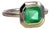 Natural Solitaire Colombian Emerald Ring 6.5 14k W Gold 1.35 Cts Certified For Sale