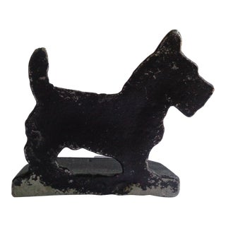 Vintage Scottish Terrier Dog Doorstop Bookend or Paperweight For Sale