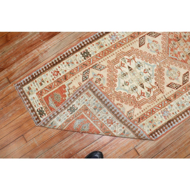 Early 20th Century Antique Zabihi Collection Persian Serab Geometric Scatter Rug For Sale - Image 5 of 6