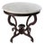 Oval Victorian Walnut Marble Top Table For Sale