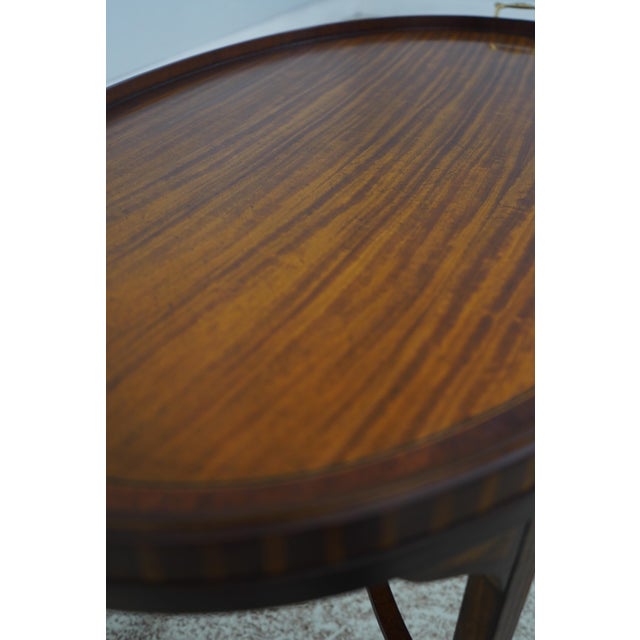 Wood Baker Historic Charleston Mahogany Tray Top Table For Sale - Image 7 of 15