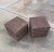 Late 20th Century Gervasoni Italy Woven Pencil Reed Cube Cubist Side Tables or Ottoman, a Pair For Sale - Image 5 of 9