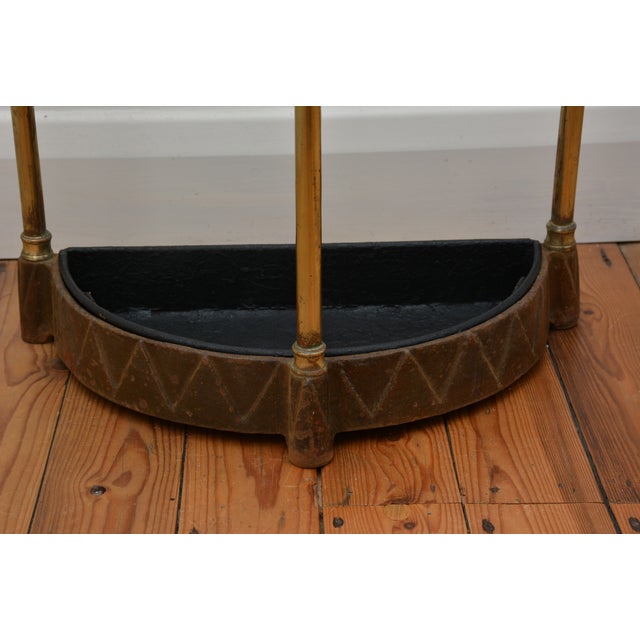 Antique Victorian Umbrella Stand in Brass, 1870 For Sale - Image 11 of 14