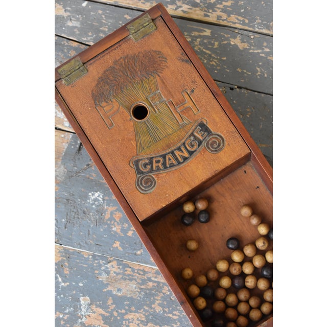 American Vintage Folk Art Patrons of Husbandry "P of H Grange" Carved Voting Box, Circa 1930s-40s For Sale - Image 3 of 13