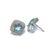 Late 20th Century Pair of Bochic "Capri" Vintage Diamond & Blue Topaz Italian Stud Earrings Set 18K Gold & Silver For Sale - Image 4 of 18