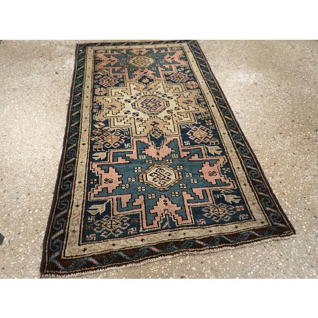 Galerie Shabab Collection Early 20th Century Caucasian Shirvan Throw Rug For Sale In New York - Image 6 of 8