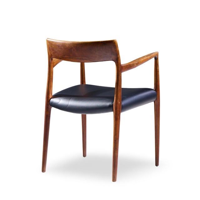 Wood Niels Moller Model 57 Mid Century Danish Rosewood Chair For Sale - Image 7 of 10