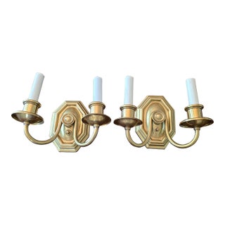 Vintage E F Caldwell Style Pair Sconces Mid Century Design For Sale