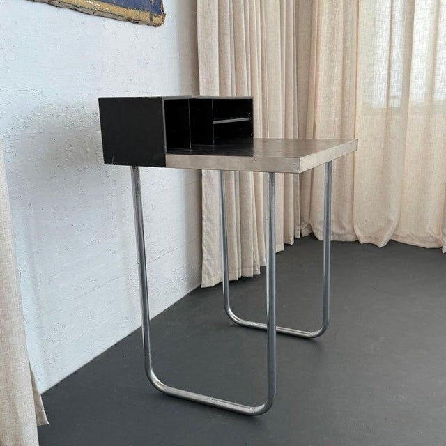1930s Bauhaus Tiered Tubular Chromed Steel Writing Desk For Sale In New York - Image 6 of 11