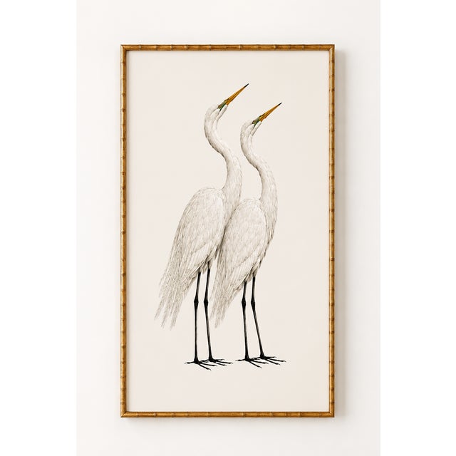 Contemporary Crane Study I, Neutral Coastal Bird Art Print, 24" X 36" For Sale - Image 3 of 8